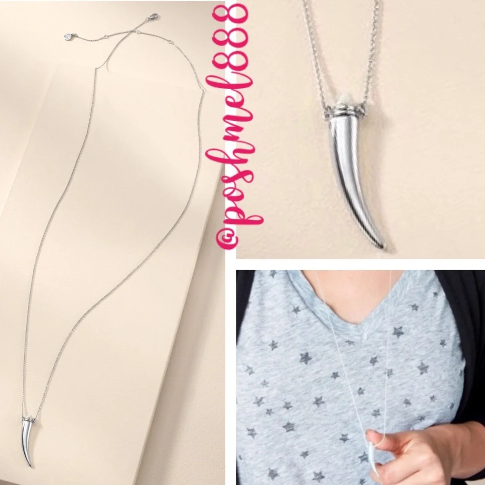 :: Stella & Dot Delicate Horn Necklace - Picture 4 of 9